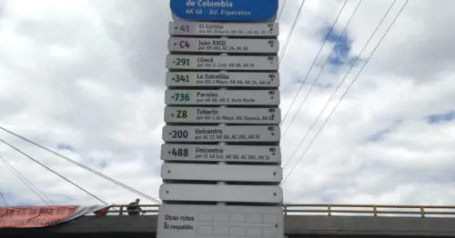 PARADERO SITP IMPRENTA NACIONAL DE COLOMBIA  130C06 BOGOTÁ